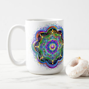 Mandala Universum Psychedelische Kleuren Koffiemok