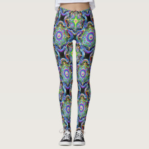 Mandala Universum Psychedelische Kleuren Leggings
