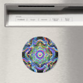 Mandala Universum Psychedelische Kleuren Magneet (Insitu (Vaatwasser))