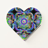 Mandala Universum Psychedelische Kleuren Notitieboek (Achterkant)