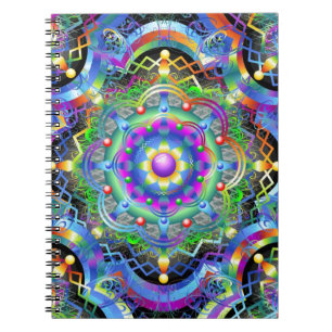 Mandala Universum Psychedelische Kleuren Notitieboek
