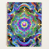 Mandala Universum Psychedelische Kleuren Planner (Voorkant)