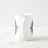 Mandala Universum Psychedelische Kleuren Porselein Kop (Achterkant)