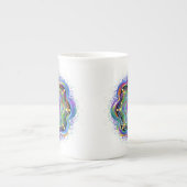 Mandala Universum Psychedelische Kleuren Porselein Kop (Voorkant)