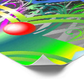 Mandala Universum Psychedelische Kleuren Poster (Hoek)