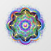 Mandala Universum Psychedelische Kleuren Raamsticker (Vel)