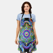 Mandala Universum Psychedelische Kleuren Schort (Gedragen)