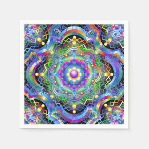 Mandala Universum Psychedelische Kleuren Servet