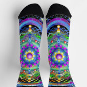 Mandala Universum Psychedelische Kleuren Sokken (Top)