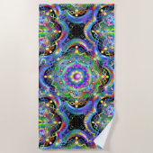 Mandala Universum Psychedelische Kleuren Strandlaken (Voorkant)