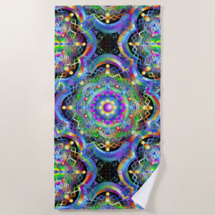 Mandala Universum Psychedelische Kleuren Strandlaken