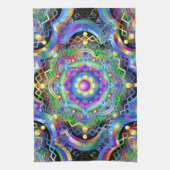 Mandala Universum Psychedelische Kleuren Theedoek (Verticaal)