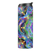 Mandala Universum Psychedelische Kleuren Thermosbeker (Gedraaid links)