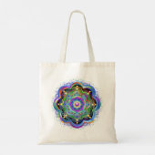 Mandala Universum Psychedelische Kleuren Tote Bag (Achterkant)