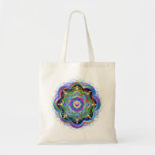 Mandala Universum Psychedelische Kleuren Tote Bag (Voorkant)