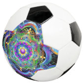 Mandala Universum Psychedelische Kleuren Voetbal (Drie kwart)