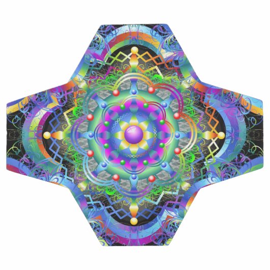 Mandala Universum Psychedelische Kleuren Voetbal (Enkel)