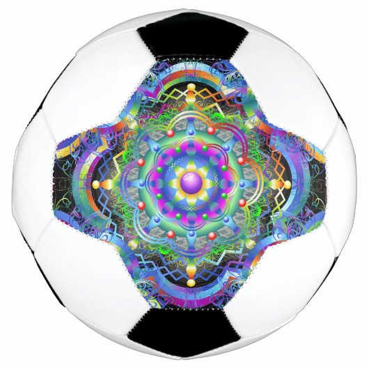 Mandala Universum Psychedelische Kleuren Voetbal (Voorkant)