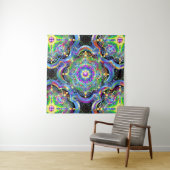 Mandala Universum Psychedelische Kleuren Wandkleed (In situ)