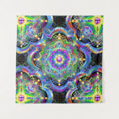 Mandala Universum Psychedelische Kleuren Wandkleed (Voorkant)
