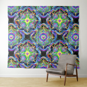 Mandala Universum Psychedelische Kleuren Wandkleed