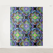 Mandala Universum Psychedelische Kleuren Wandkleed (Voorkant)