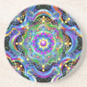 Mandala Universum Psychedelische Kleuren Zandsteen Onderzetter (Voorkant)