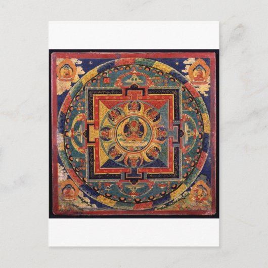 Mandala van Amitayus. Tibetaanse school uit de 19e Briefkaart (Voorkant)