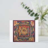 Mandala van Amitayus. Tibetaanse school uit de 19e Briefkaart (Staand voorkant)
