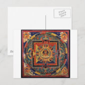 Mandala van Amitayus. Tibetaanse school uit de 19e Briefkaart (Voorkant / Achterkant)