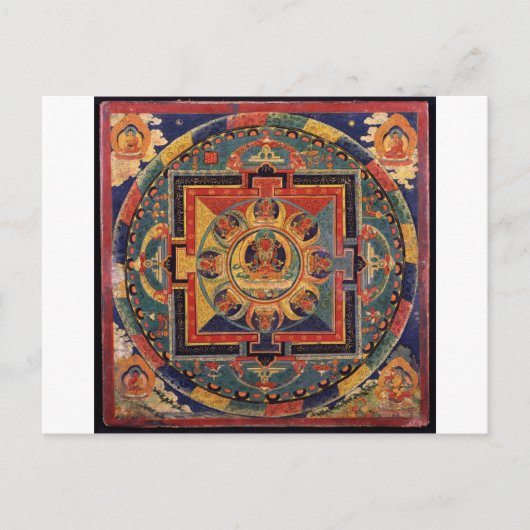 Mandala van Amitayus. Tibetaanse school uit de 19e Briefkaart (Voorkant)