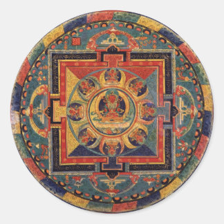 Mandala van Amitayus. Tibetaanse school uit de 19e Ronde Sticker