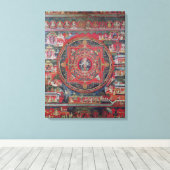 Mandala van Amoghapasa Canvas Afdruk (Insitu (Houten vloer))
