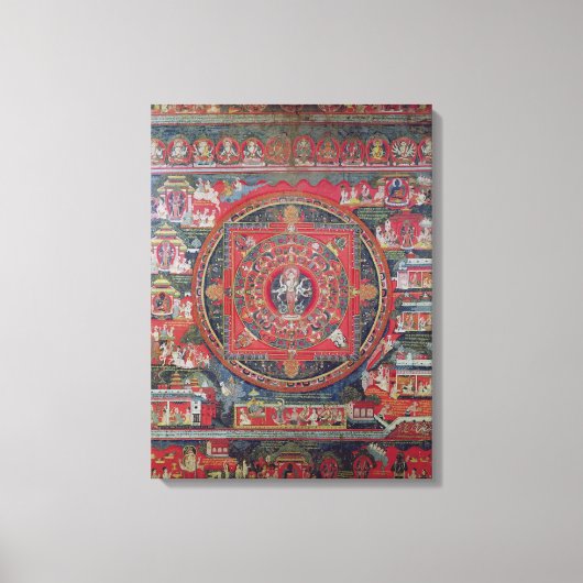 Mandala van Amoghapasa Canvas Afdruk (Voorkant)
