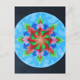 Mandala van de lente briefkaart