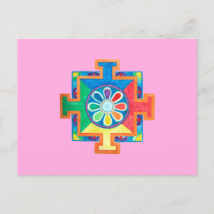 Mandala van de Waterverf van de Creatie Briefkaart