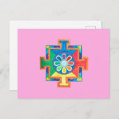 Mandala van de Waterverf van de Creatie Briefkaart (Voorkant / Achterkant)