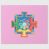 Mandala van de Waterverf van de Creatie Cadeaupapier (Vlak)