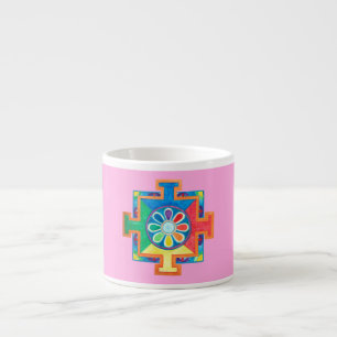 Mandala van de Waterverf van de Creatie Espresso Kop