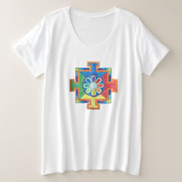 Mandala van de Waterverf van de Creatie Grote Maat T-shirt