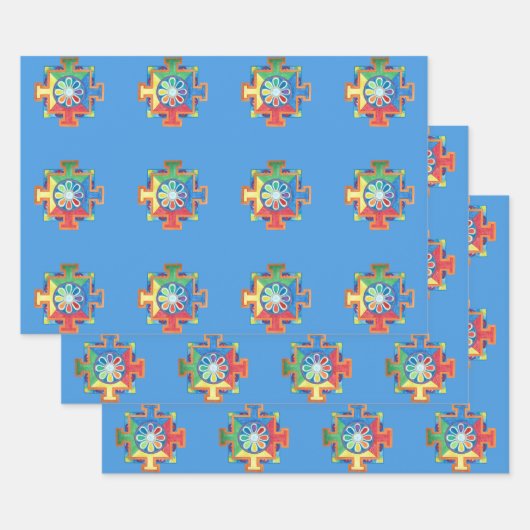 Mandala van de Waterverf van de Creatie Inpakpapier Vel (Set)