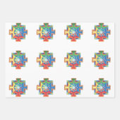 Mandala van de Waterverf van de Creatie Inpakpapier Vel (Voorkant)