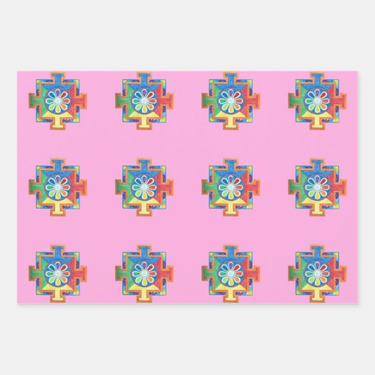 Mandala van de Waterverf van de Creatie Inpakpapier Vel (Voorkant 2)