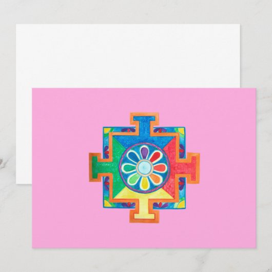 Mandala van de Waterverf van de Creatie Kaart (Voorkant / Achterkant)