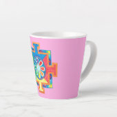 Mandala van de Waterverf van de Creatie Latte Mok (Rechterhoek)