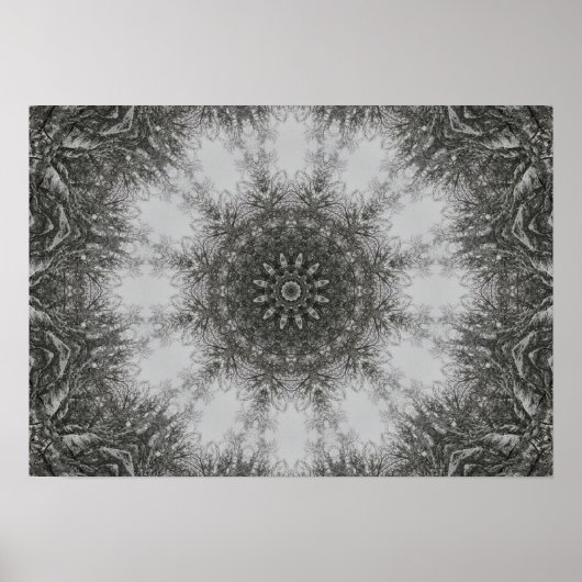 Mandala van de winter poster (Voorkant)