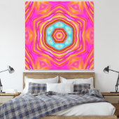 Mandala van geluk canvas afdruk (Insitu (Slaapkamer))