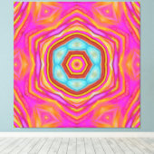 Mandala van geluk canvas afdruk (Insitu (Houten vloer))