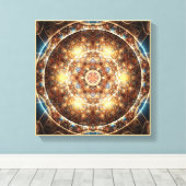 Mandala van het hart van verandering 17 verpakt Ca Canvas Afdruk (Insitu (Houten vloer))