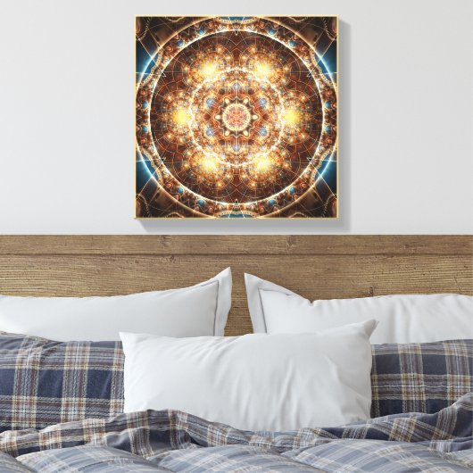 Mandala van het hart van verandering 17 verpakt Ca Canvas Afdruk (Insitu (Slaapkamer))